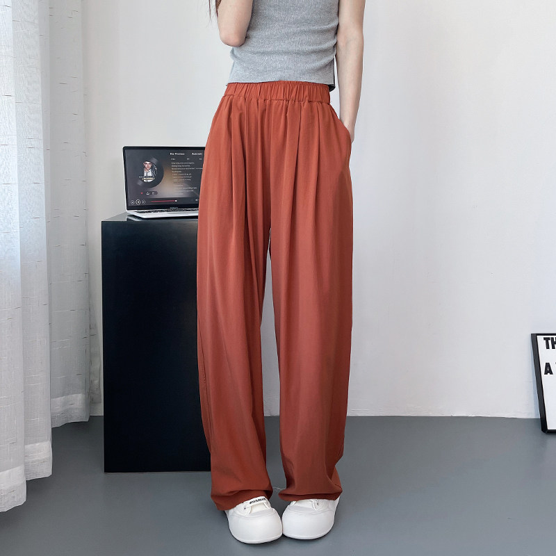 大码宽松冰丝阔腿裤女2025春款胖mm直筒垂感拖地裤,女装/女士精品,大码裤装,淘宝优惠券,粉丝福利购,淘宝优惠卷