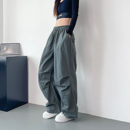 蜜略大码宽松工装阔腿裤领券下单