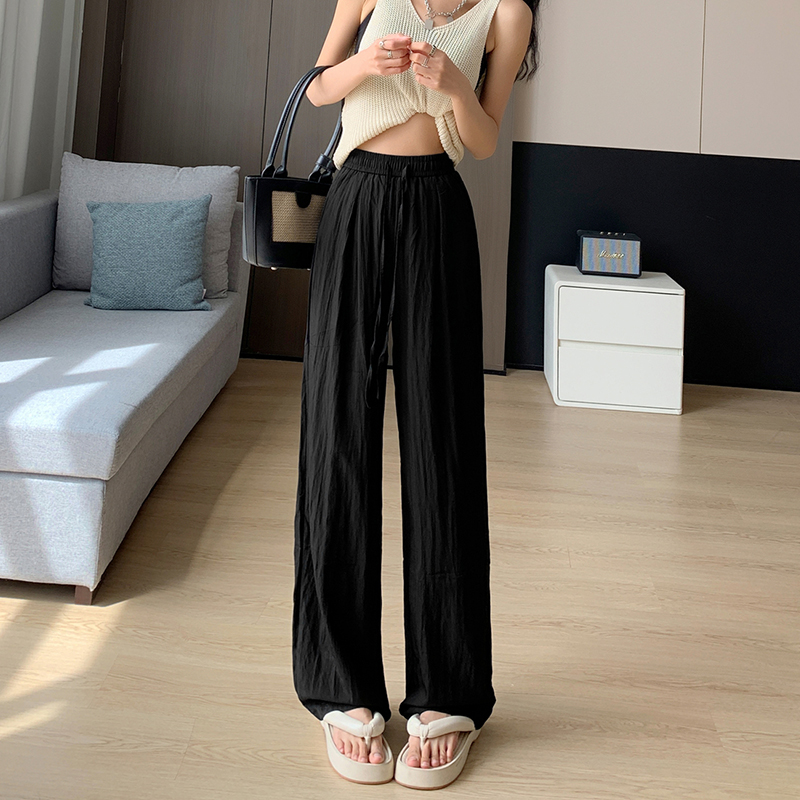 大码速干棉麻休闲裤胖mm女夏季宽松显瘦薄款阔腿裤高腰松紧直筒裤,女装/女士精品,大码裤装,淘宝优惠券,粉丝福利购,淘宝优惠卷