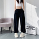 高腰直筒束脚裤 大码 薄款 胖mm宽松显瘦防晒运动裤 冰丝阔腿裤 女夏季