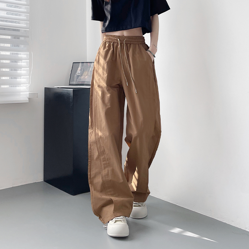 蜜略大码胖mm冰丝阔腿裤梨形身材