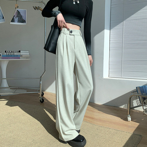 蜜略大码夏季显瘦西装裤