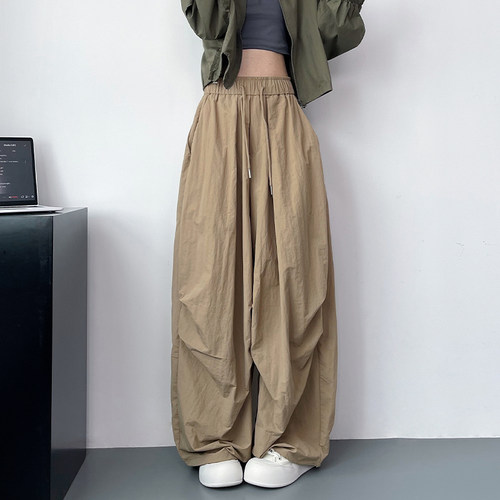 蜜略垂感拖地大码宽松显瘦阔腿裤