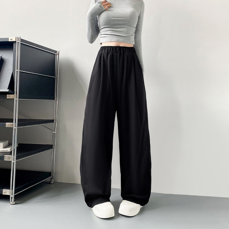 大码山本裤女秋季胖mm慵懒垂感显瘦休闲阔腿裤直筒高腰拖地阔腿裤,女装/女士精品,大码裤装,淘宝优惠券,粉丝福利购,淘宝优惠卷