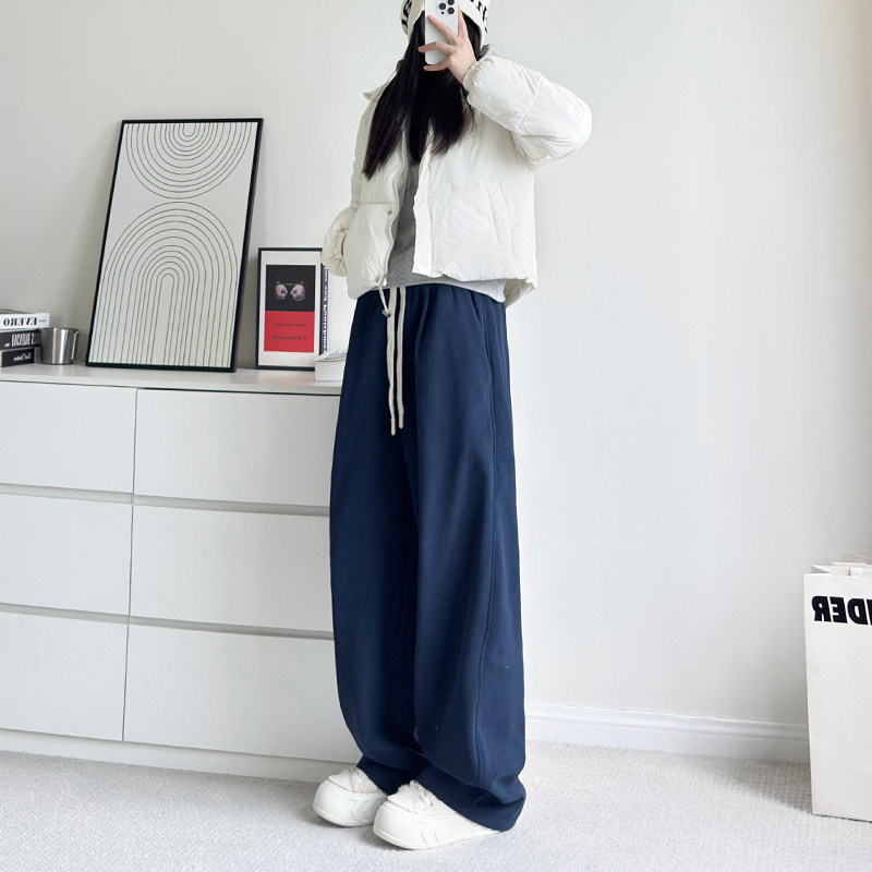 阔腿裤2024冬季新款大码加绒加厚休闲裤胖mm宽松显瘦遮肉拖地长裤,女装/女士精品,大码裤装,淘宝优惠券,粉丝福利购,淘宝优惠卷