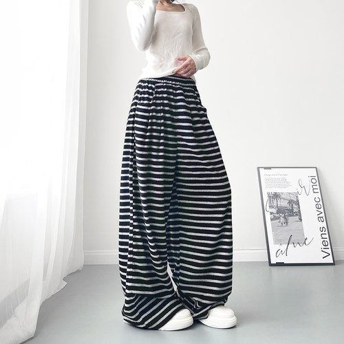 蜜略大码秋季胖mm阔腿裤梨形身材