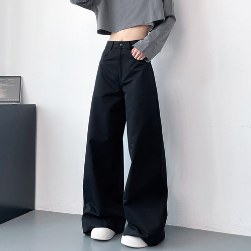 蜜略大码胖MM秋季新品显瘦阔腿裤