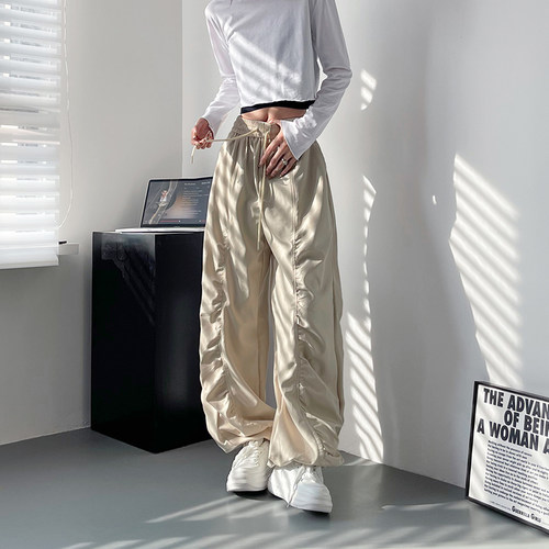 蜜略大码显瘦宽松阔腿裤领券下单