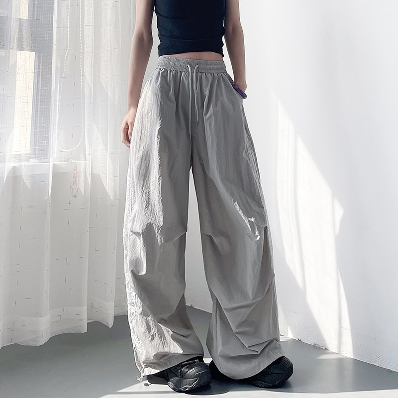 蜜略大码宽松胖MM夏季休闲阔腿裤