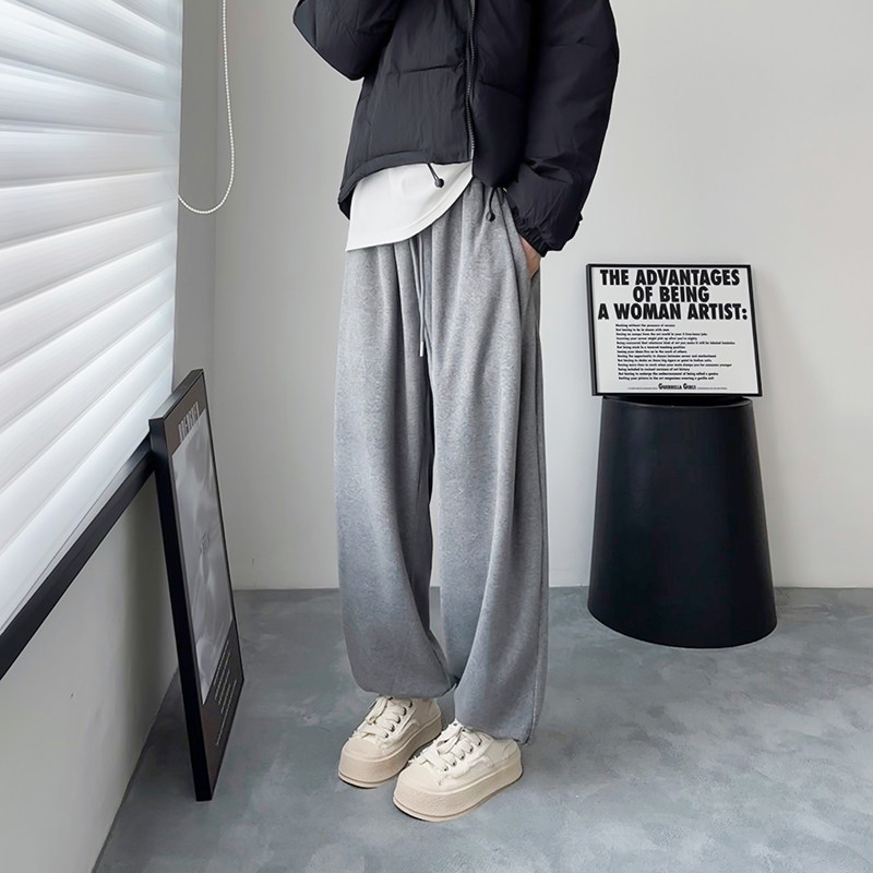 宽松软糯休闲阔腿裤女秋冬季大码胖mm垂感直筒抽绳束脚毛巾裤,女装/女士精品,大码裤装,淘宝优惠券,粉丝福利购,淘宝优惠卷