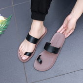 情侣凉拖男女户外度假海边休闲防滑沙滩拖鞋 泰国进口套趾拖鞋 夏季