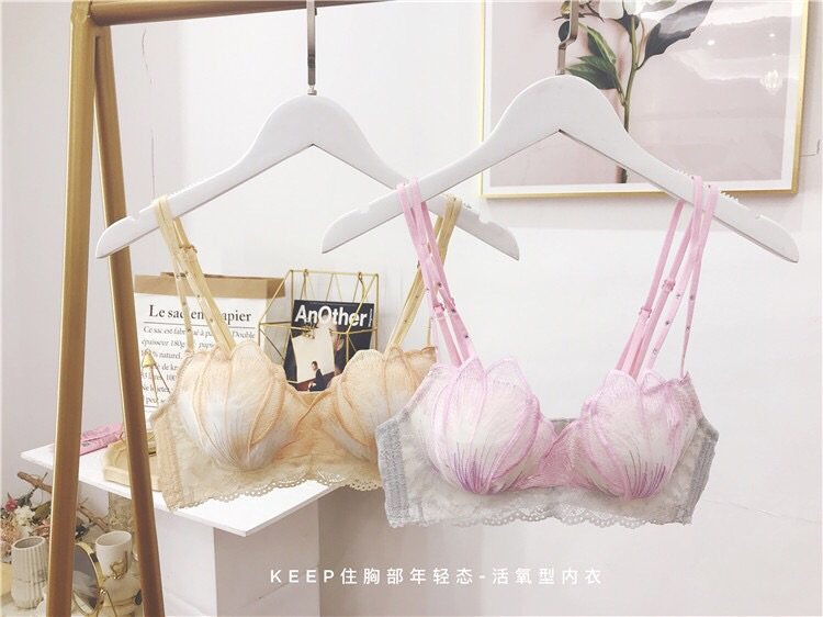 慕色天使正品内衣女仙女之吻蕾丝性感无痕无钢圈小胸聚拢文胸套装