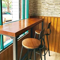 Đèn bàn kiểu thanh gỗ rắn gỗ bầu không khí lãng mạn bàn trà cổ điển máy tính để bàn cà phê phong hóa chi nhánh đồ nội thất - Giải trí / Bar / KTV ghế ngồi quầy bar