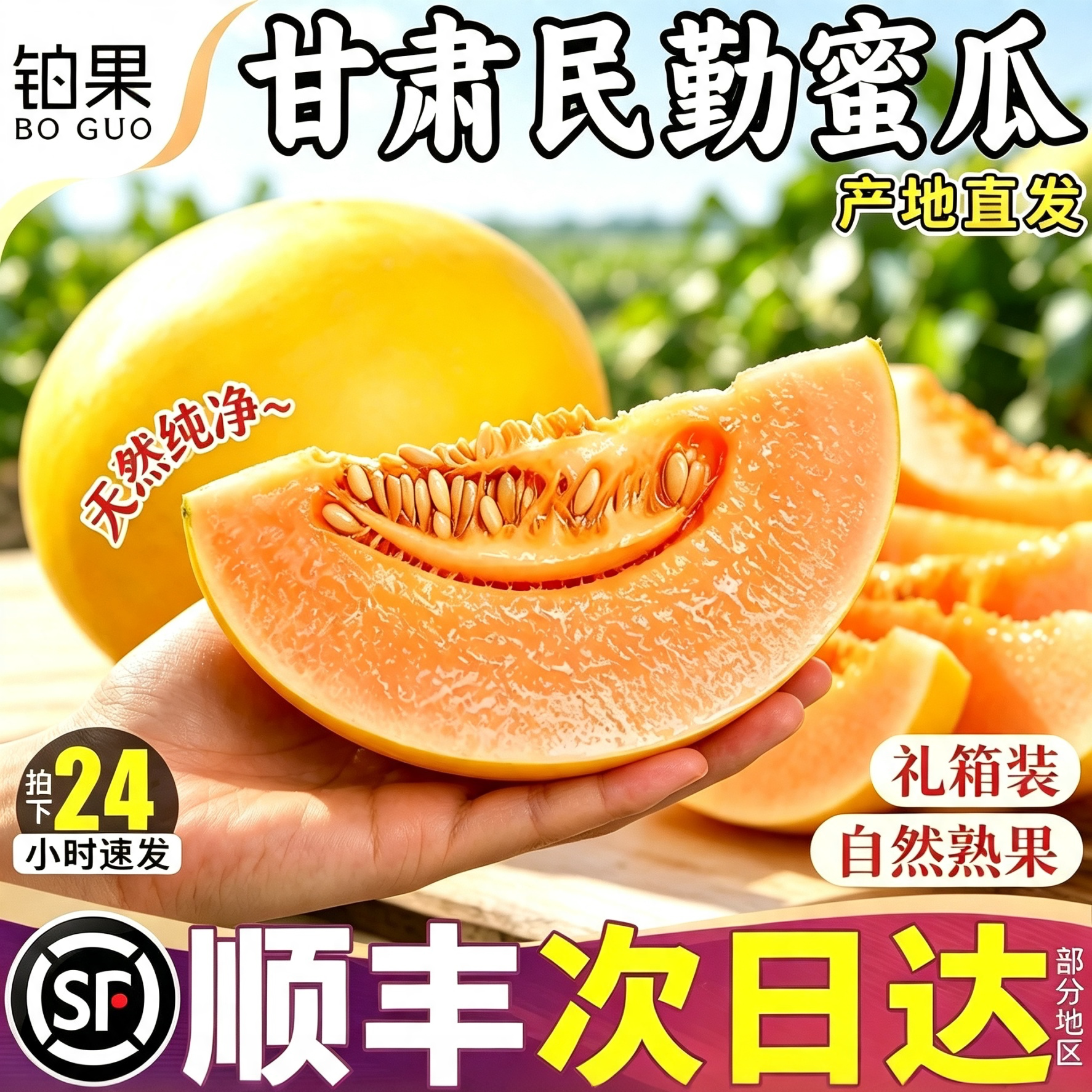 顺丰丨武威沙漠纯净自然民勤蜜瓜