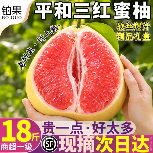 顺丰次日达！平和红心柚子三红柚
