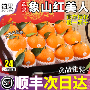 顺丰礼盒10斤正宗象山红美人柑橘新鲜水果桔子果冻橙官方整箱包邮