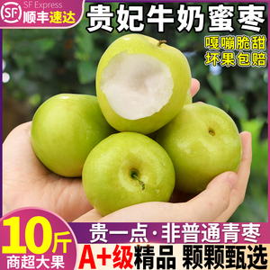 顺丰 10斤福建牛奶枣贵妃蜜枣大青枣新鲜青枣苹果枣水果整箱包邮5