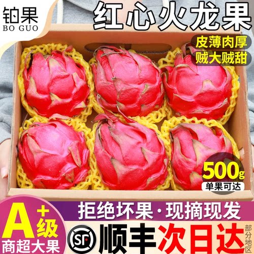 顺丰金都一号红心火龙果5斤