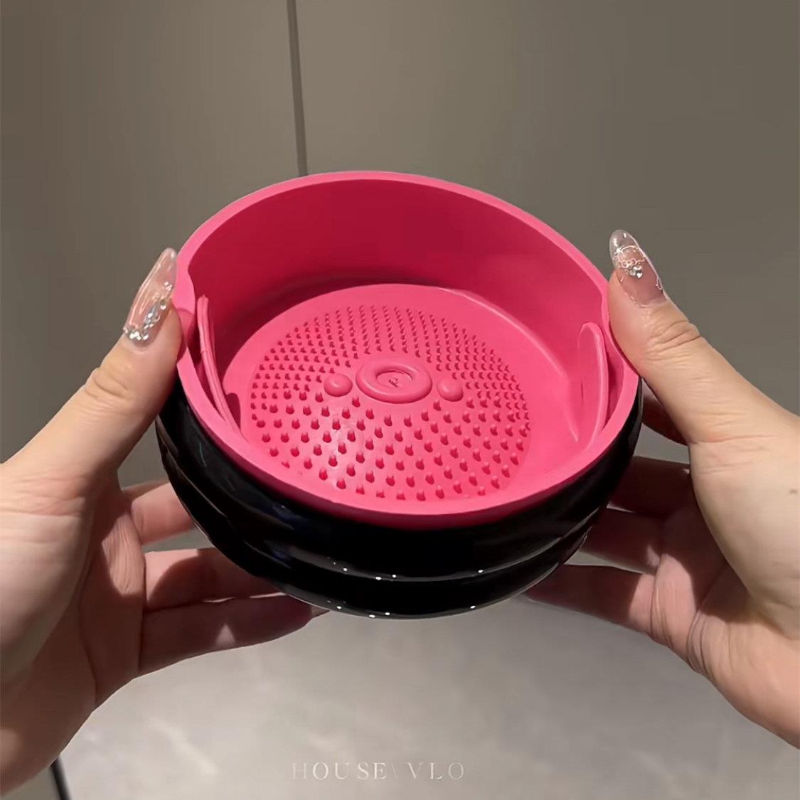 化妆刷清洗器晾晒收纳一体工具美妆蛋粉扑晾晒架多功能矽胶洗刷碗