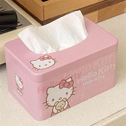hellokitty纸巾盒客厅创意可爱桌面抽纸盒2025新款卫生间厕纸巾盒