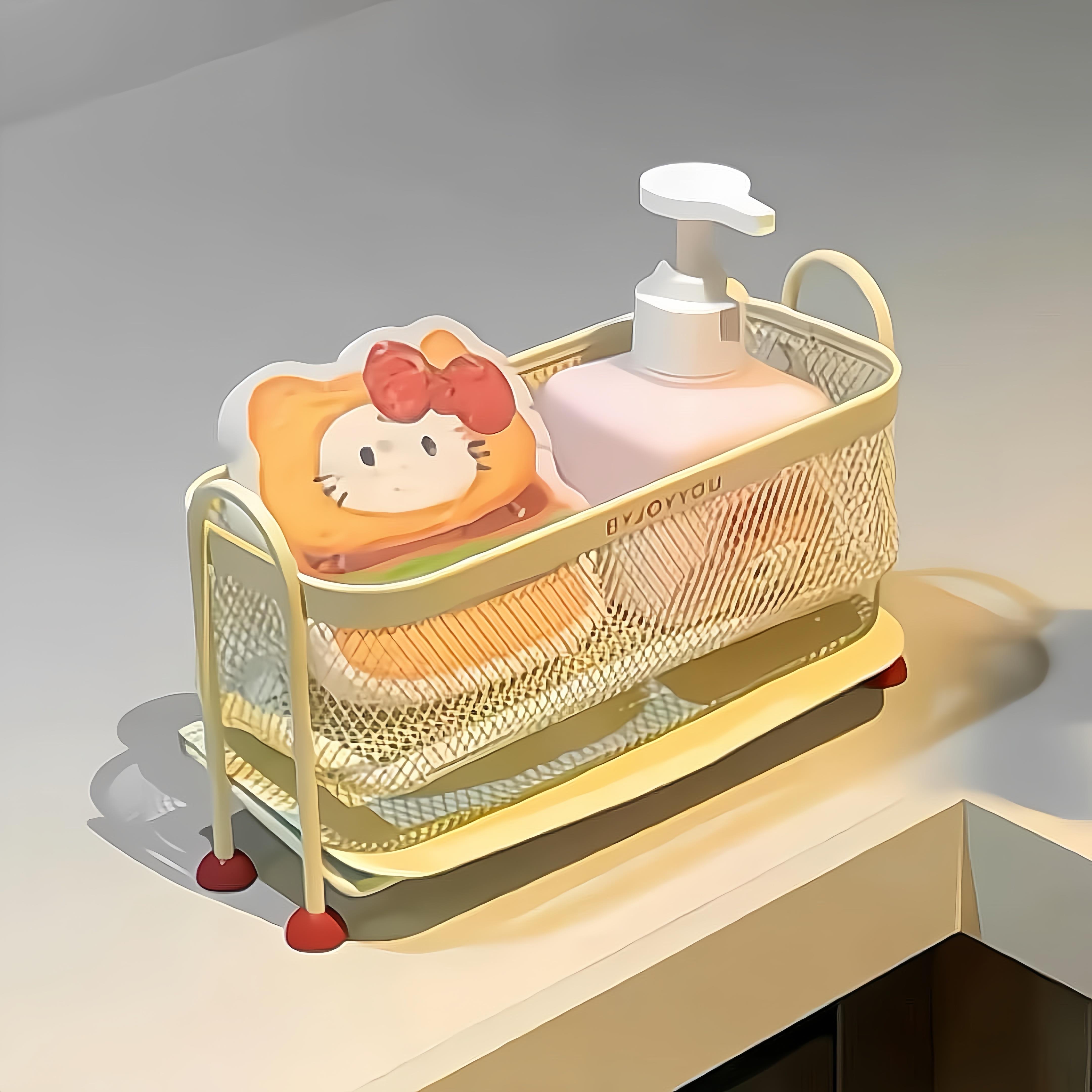 铁艺网格水槽置物架厨房洗碗擦抹布沥水架卫生间洗漱台杂物收纳架