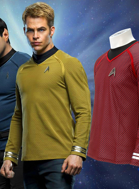 星际迷航暗黑无界startrek柯克史波克cosplay男同款衣服上衣T恤衫
