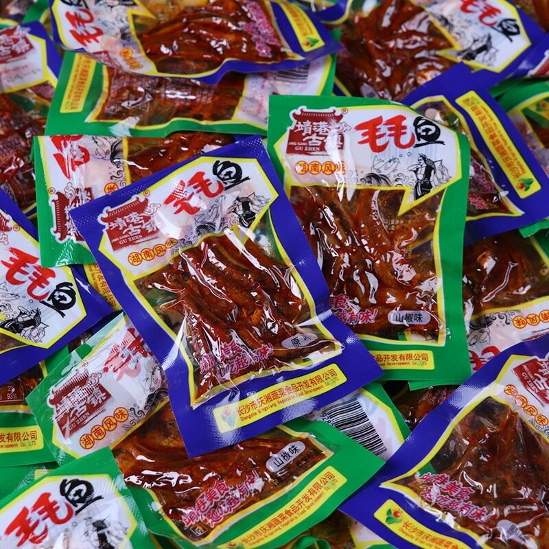 湖南特产靖港古镇毛毛鱼250g零食散装辣味小吃麻辣鱼干香辣小鱼仔