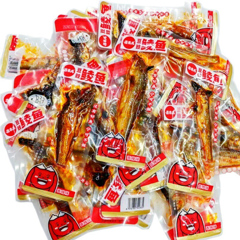 新日期豆鼓鲮鱼香辣味散装250g独立包装辣味麻辣即食鱼肉小