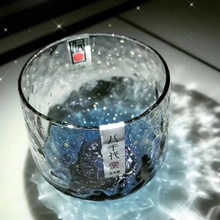 日式金箔水晶玻璃八千代星空杯家用威士忌酒杯杯子水杯套装