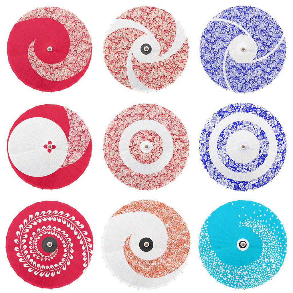 日式装饰螺旋油纸伞日式料理寿司吊顶装修伞日本和风伞舞蹈伞走秀