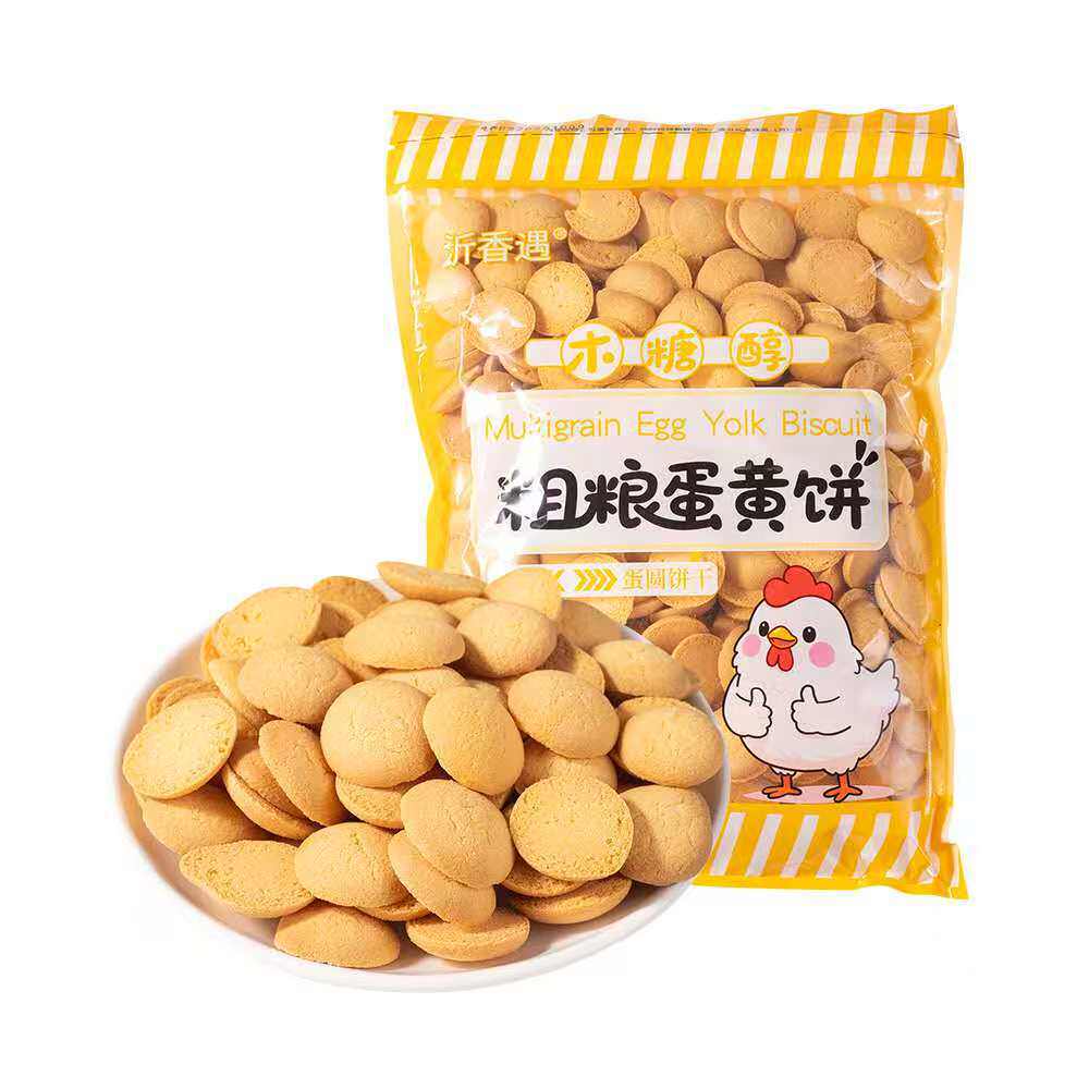 山姆冠名无加蔗糖木糖醇粗粮杏元饼干鸡蛋饼蛋圆饼干童年记忆蛋黄