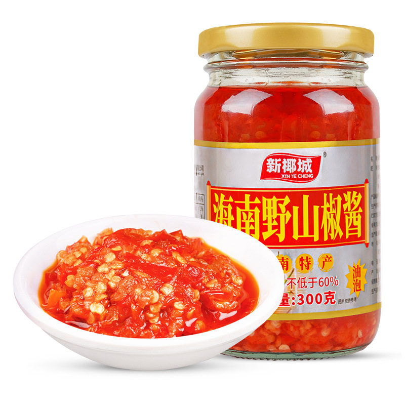 山姆冠名新椰城野山椒辣椒酱300g油泡特辣蒜蓉香辣小米剁椒下饭酱