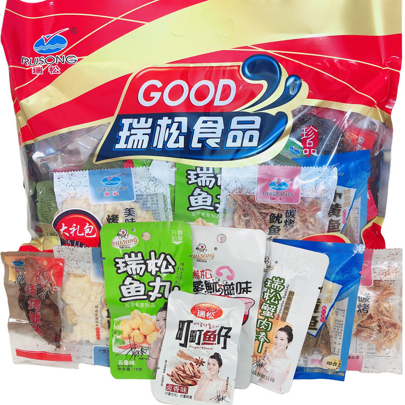 山姆冠名瑞松即食海鲜美味零食品大礼包休闲年货节特产500g