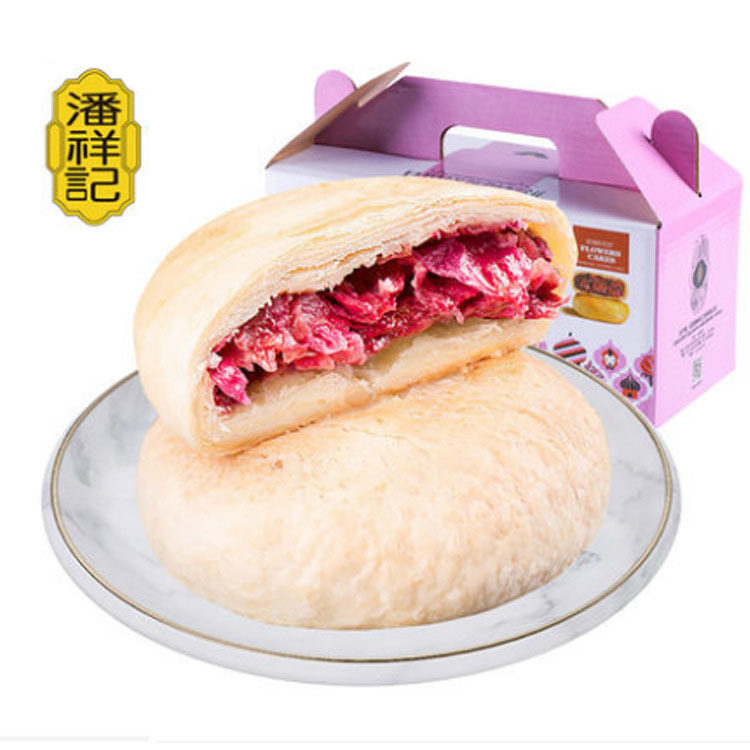 山姆冠名 潘祥记600g玫瑰鲜花饼 云南特产鲜花饼盒装传统糕点 零