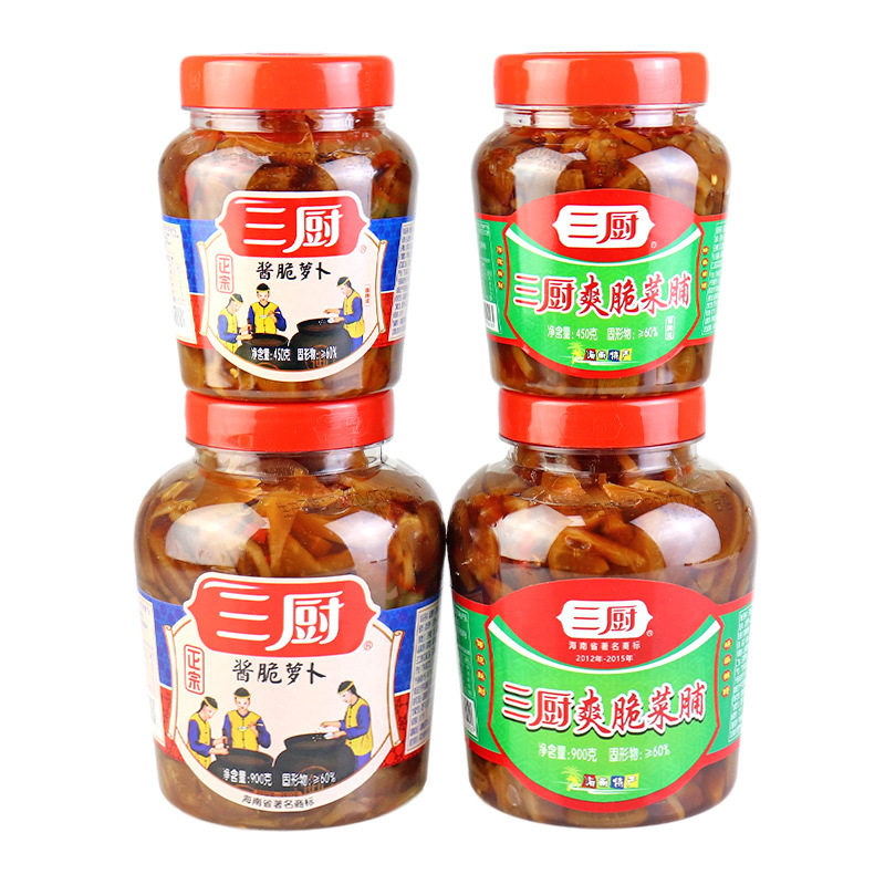 山姆冠名三厨酱脆萝卜爽脆菜脯450g900g罐装下饭菜即食开味菜酱菜