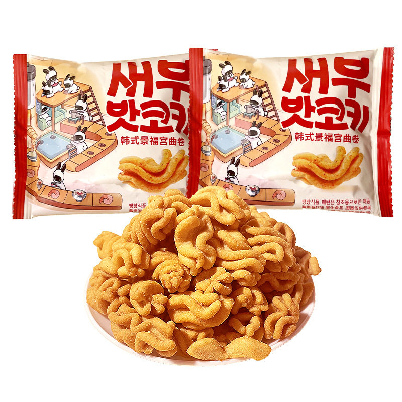 山姆冠名铭真铺子韩式景福宫曲卷酱爆海虾脆八爪烧酒吧商用散称膨