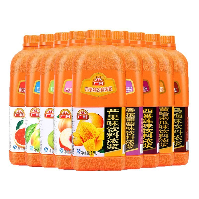 山姆冠名广村浓缩果汁1.9L商用浓缩果汁原浆奶茶店柠檬汁饮料浓浆