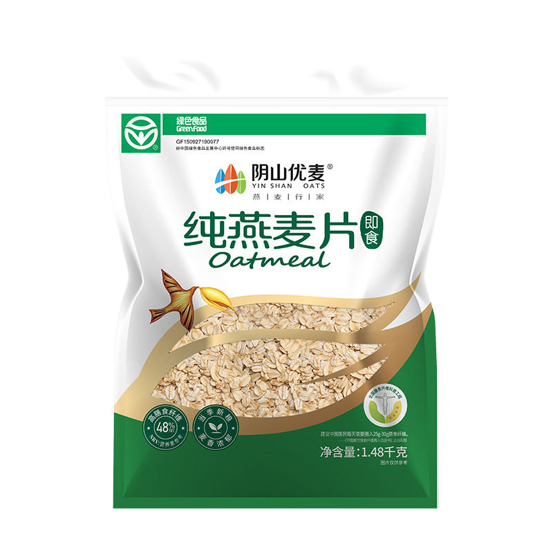 山姆冠名阴山优麦源生纯燕麦片早餐懒人0蔗糖即食燕麦牛奶伴侣148