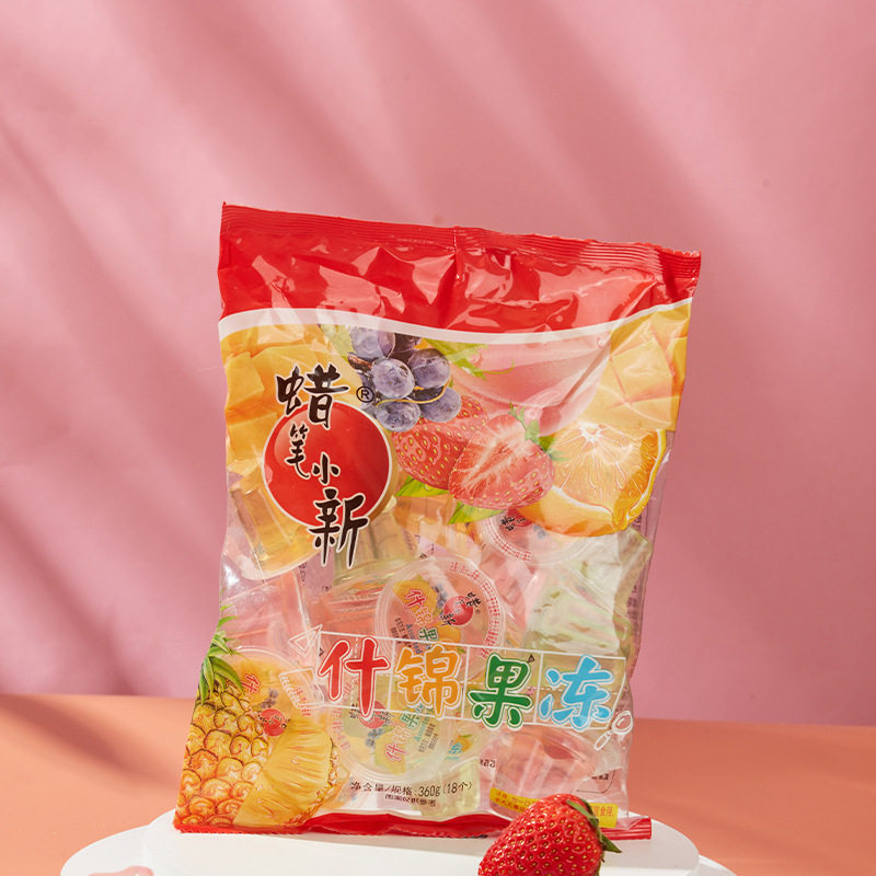 山姆冠名蜡笔小新什锦果冻 360g袋装水果味果冻 果肉儿童休闲零食