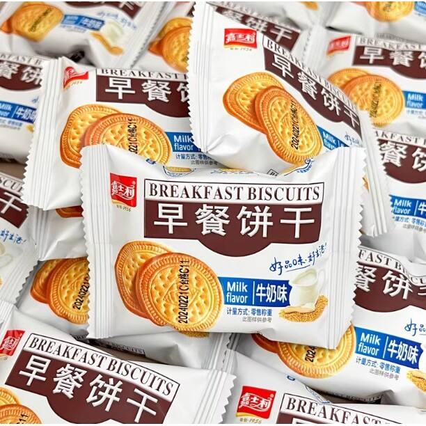 山姆冠名早餐饼干散装500g牛奶味办公室点心儿童休闲零食整箱送礼