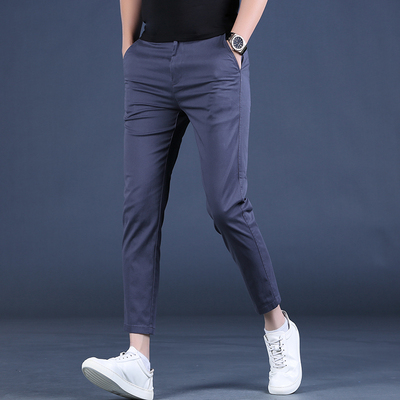 mensniuzai九分韩版修身西裤