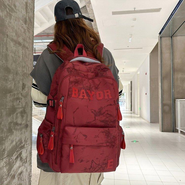 中性潮酷字母涂鸦大容量双肩包2026新款初中高中学生书包旅行背包,箱包皮具/热销女包/男包,双肩背包,淘宝优惠券,粉丝福利购,淘宝优惠卷