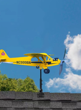 户外飞机风向标 Airplane Weathervane 金属飞机