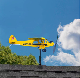 户外飞机风向标 Airplane Weathervane 金属飞机