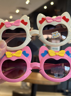 小狐狸儿童太阳镜阿狸可爱卡通联动造型拍照蝴蝶结小孩墨镜潮