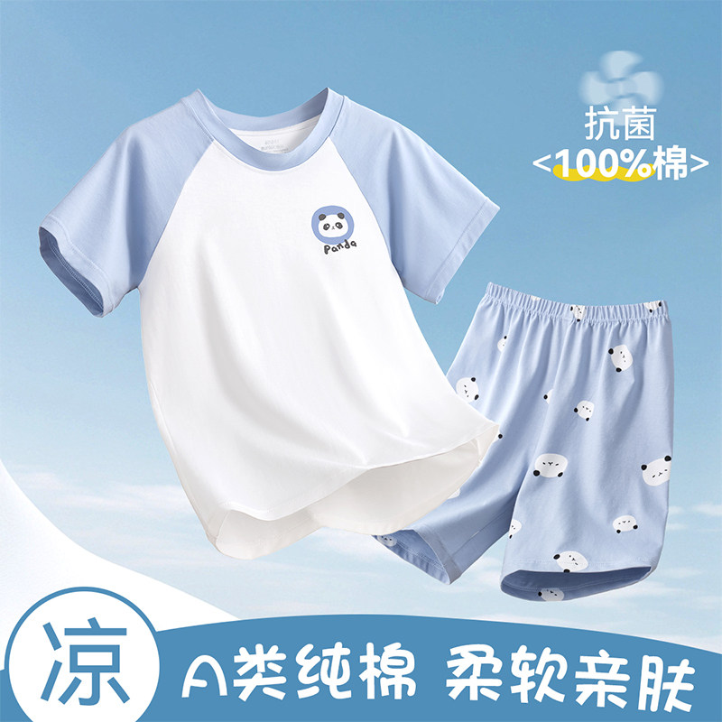 儿童睡衣男童女孩家居服套装图片