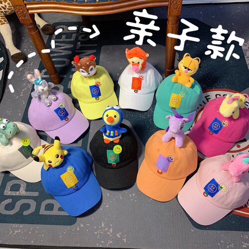 潮牌儿童立体卡通男童公仔棒球帽