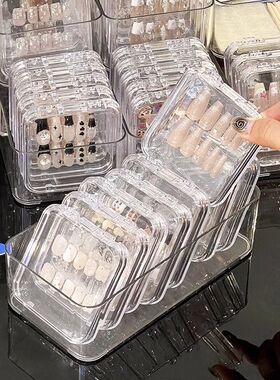 穿戴甲盒盒子甲片收纳盒亚力克胸章饰品包装盒首饰盒首饰收纳