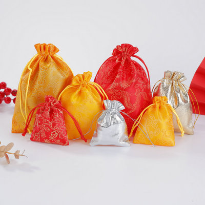 龙纹首饰小布袋收纳束口袋佛珠手链饰品袋抽绳袋礼品福袋锦囊袋