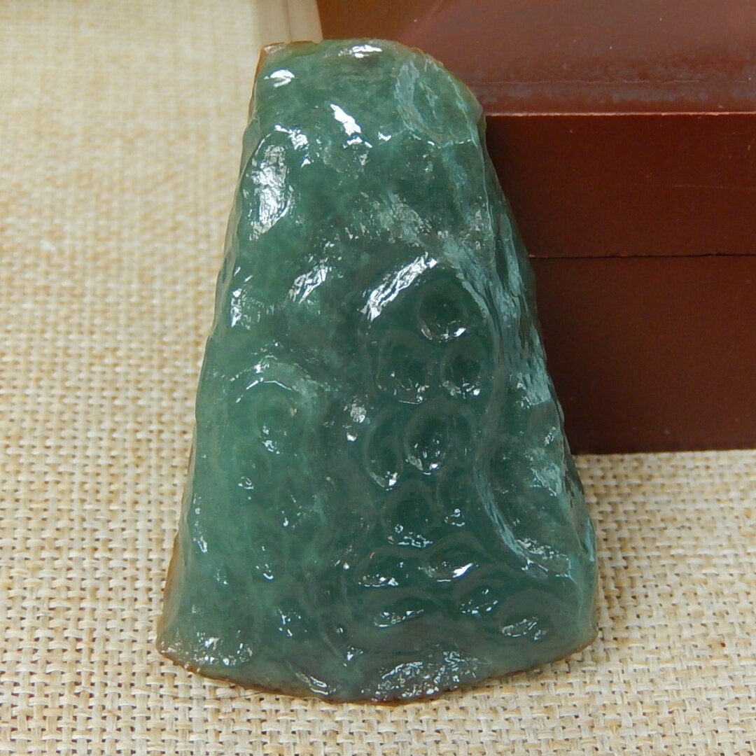 缅甸天然A货翡翠原石明料玉石毛料老坑大马坎蓝水边角料牌子V3089